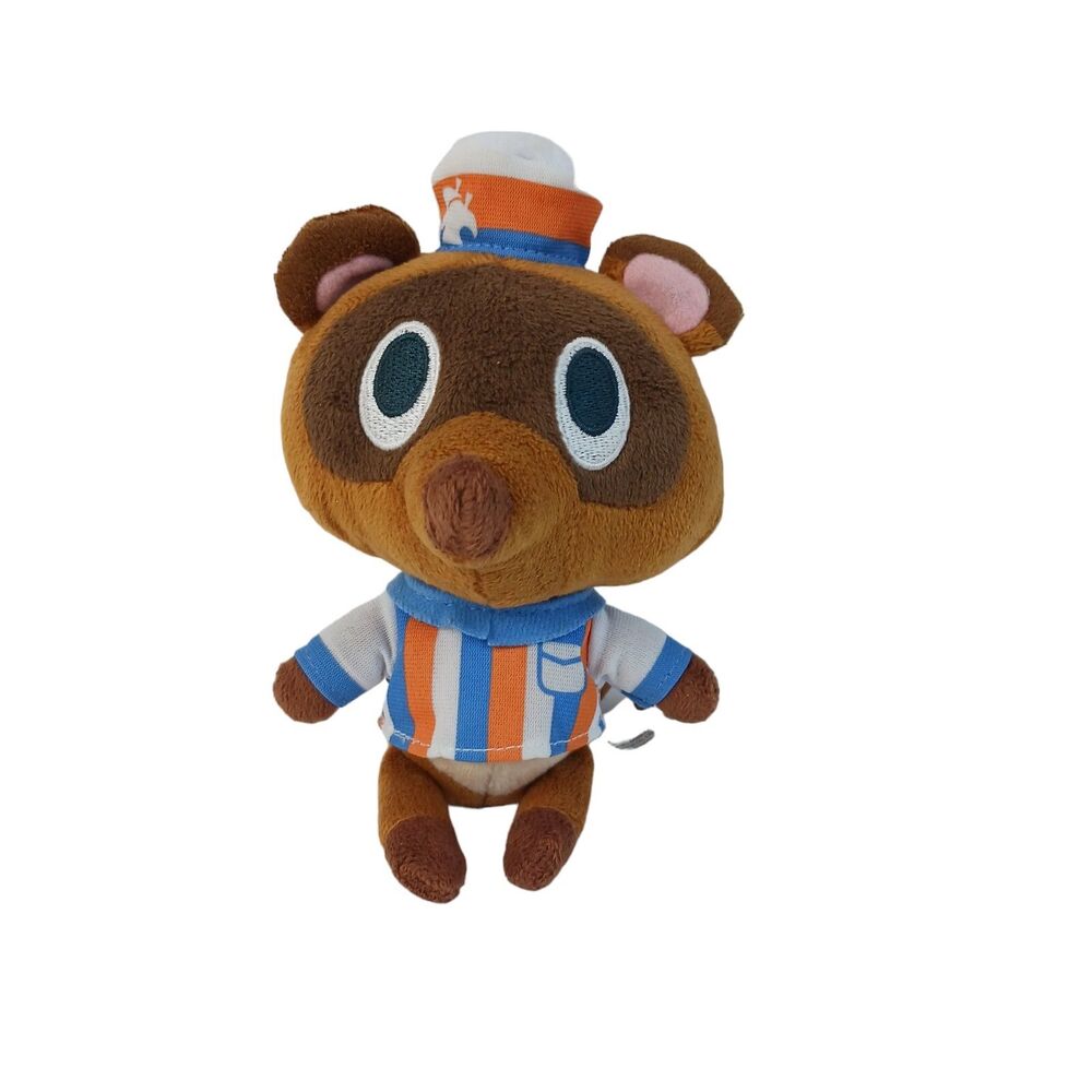 Animal Crossing Plush Racoon Tom Nook Small 6" San-Ei-Boeki Nintendo
